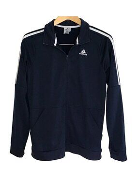 ADIDAS- BOYS BLUE LIGHT WEIGHT TRACK ZIP-UP JACKET SIZE YOUTH X-LARGE (18/20)